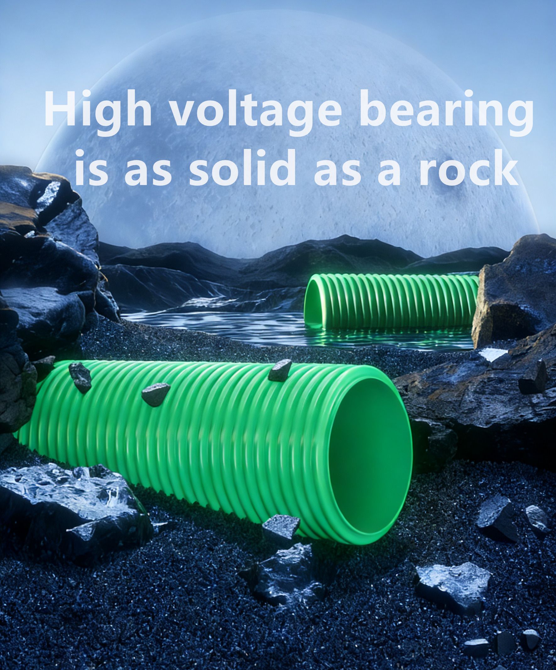 The MPVE double wall corrugated pipe is used to strengthen urban drainage and sewage vessels